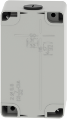 Metal Control Station, 2 Cut-Outs 22mm, 80x130x77mm, Die Cast Zinc Alloy