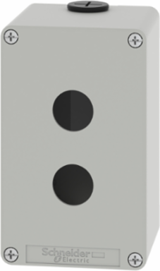 Metal Control Station, 2 Cut-Outs 22mm, 80x130x77mm, Die Cast Zinc Alloy