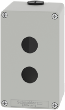 Metal Control Station, 2 Cut-Outs 22mm, 80x130x77mm, Die Cast Zinc Alloy