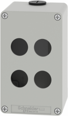 Die Cast Empty Control Station, M20, 4 Cut-Outs, 80 x 130 x 77 mm, IP65