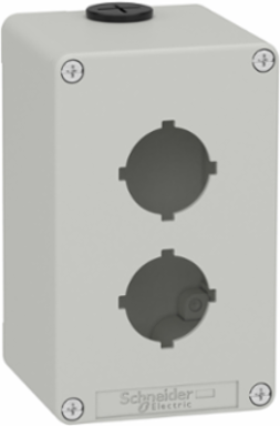 Harmony XAP Empty Control Station, 80x130mm, Zinc Alloy, 2 Cut-Outs Ø30mm