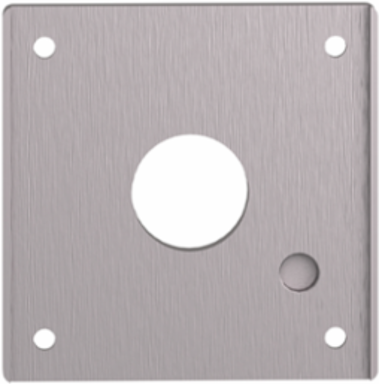 Drilled Front Plate, 72x72mm, Ø 22mm Cutout, Anodized Aluminum, IP65/IP67