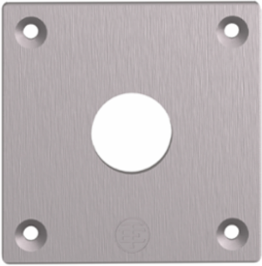 Drilled Front Plate, 72x72mm, Ø 22mm Cutout, Anodized Aluminum, IP65/IP67