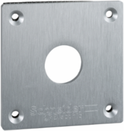 Drilled Front Plate, 72x72mm, Ø 22mm Cutout, Anodized Aluminum, IP65/IP67