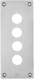Harmony XAP Front Plate, 4 Cut-Outs, 72 x 171 mm, Anodised Aluminium