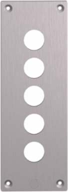Harmony XAP Front Plate, 72 x 204 mm, 5 Cut-Outs, Metal