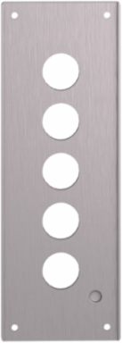 Harmony XAP Front Plate, 72 x 204 mm, 5 Cut-Outs, Metal