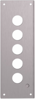 Harmony XAP Front Plate, 72 x 204 mm, 5 Cut-Outs, Metal