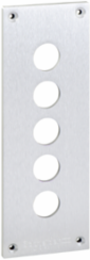 Harmony XAP Front Plate, 72 x 204 mm, 5 Cut-Outs, Metal
