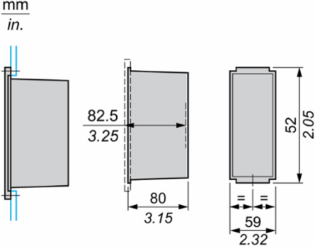 Protective Rear Cover, Harmony XAP, IP65, Flush Mounted, Insulated Material