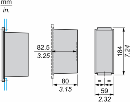 Harmony XAP Protective Rear Cover IP65 for XAPE305, Insulated Material