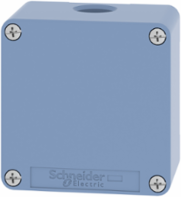 Empty control station, Harmony XAP, zinc alloy, grey, undrilled, 22mm, 80x80x51.5mm