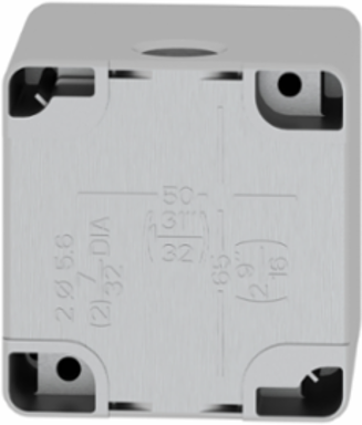 Die-Cast Control Station, 1 Cut-Out Ø 22mm, IP65, 80x80x77mm