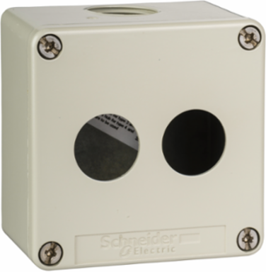 Harmony XAP Metal Control Station, 2 Cut-Outs, IP65, 80x80x51.5mm