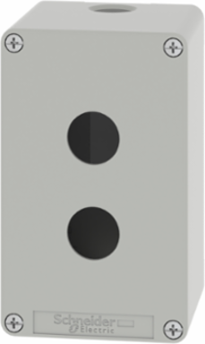 Harmony XAP Die-Cast Empty Control Station, Grey, 2 Cut-Outs, Ø 22 mm