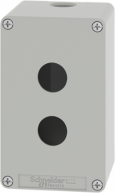 Harmony XAP Die-Cast Empty Control Station, Grey, 2 Cut-Outs, 22 mm