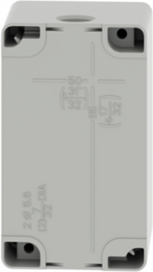 Harmony XAP Die-Cast Empty Control Station, Grey, 2 Cut-Outs, 22 mm