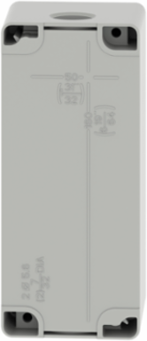 Die-Cast Control Station, Grey, 3 Cut-Outs, IP65, 80mm x 175mm x 77mm