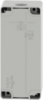 Die-Cast Control Station, Grey, 3 Cut-Outs, IP65, 80mm x 175mm x 77mm