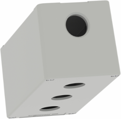 Die-Cast Control Station, Grey, 3 Cut-Outs, IP65, 80mm x 175mm x 77mm