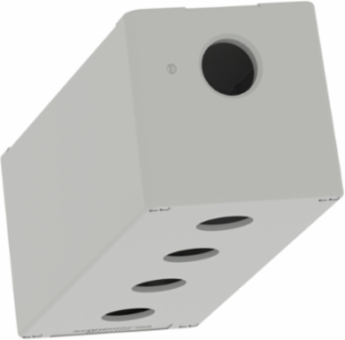 Die-Cast Empty Control Station, 4 Cut-Outs, IP65, Zinc Alloy, 80x220x77mm