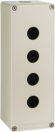 Die-Cast Empty Control Station, 4 Cut-Outs, IP65, Zinc Alloy, 80x220x77mm