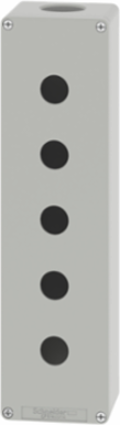 Die-Cast Empty Control Station with 5 Cut-Outs, Ø 22 mm, IP65, 0.830 kg
