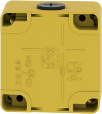 Harmony XAP Empty Control Station - 80 x 80 x 51.5 mm, Zinc Alloy, Yellow