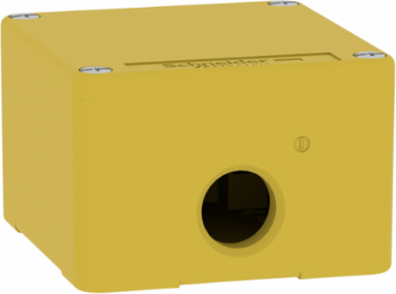 Harmony XAP Empty Control Station - 80 x 80 x 51.5 mm, Zinc Alloy, Yellow