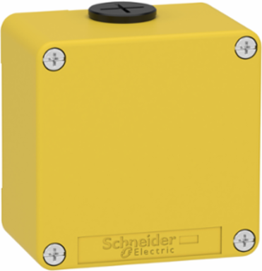 Harmony XAP Empty Control Station - 80 x 80 x 51.5 mm, Zinc Alloy, Yellow