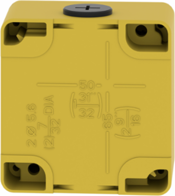 Die Cast Control Station, Yellow, 80x80x51.5mm, 1 Cut-Out 22mm