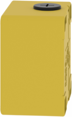 Die Cast Control Station, Yellow, 80x80x51.5mm, 1 Cut-Out 22mm