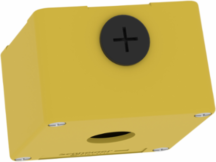 Die Cast Control Station, Yellow, 80x80x51.5mm, 1 Cut-Out 22mm