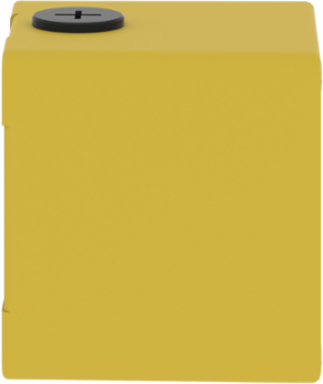 Empty Control Station, 80x80x77mm, Die Cast Zinc, Yellow RAL 1004, IK07