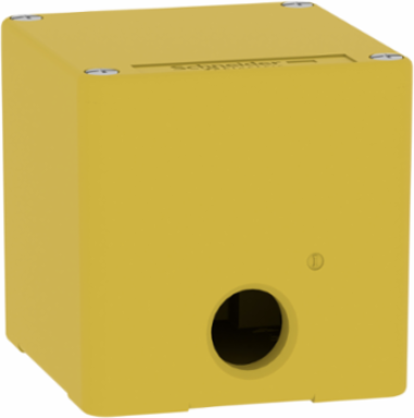 Empty Control Station, 80x80x77mm, Die Cast Zinc, Yellow RAL 1004, IK07
