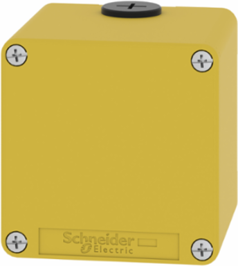 Empty Control Station, 80x80x77mm, Die Cast Zinc, Yellow RAL 1004, IK07