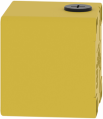 Empty Control Station, 80x80x77mm, Die Cast Zinc, Yellow RAL 1004, IK07