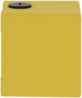 Empty Control Station, 80x80x77mm, Die Cast Zinc, Yellow RAL 1004, IK07