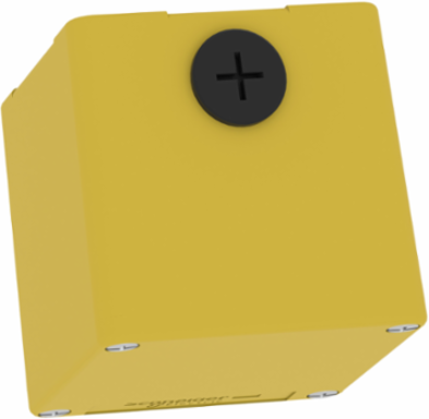 Empty Control Station, 80x80x77mm, Die Cast Zinc, Yellow RAL 1004, IK07