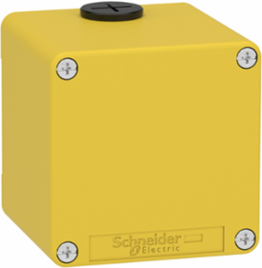 Empty Control Station, 80x80x77mm, Die Cast Zinc, Yellow RAL 1004, IK07