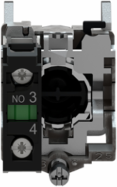 Harmony XB4 Black Push Button, 22mm, Spring Return, 1NO, IP66/IP67/IP69K
