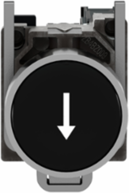 Harmony XB4 Black Push Button, 22mm, Spring Return, 1NO, IP66/IP67/IP69K
