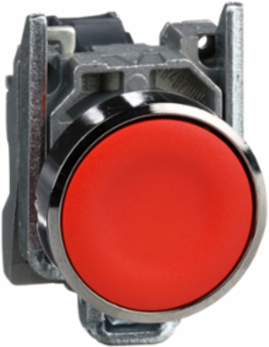 Harmony XB4 Red Metal Push Button 22mm, Spring Return, IP66/IP67/IP69K