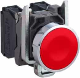 Harmony XB4 22mm Red Metal Push Button, Spring Return, IP66/IP67