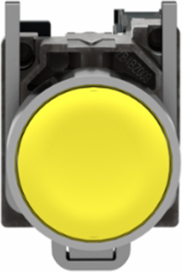 Harmony XB4 Yellow Metal Push Button 22mm Spring Return 1NO