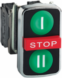 Harmony XB4 Triple-Headed Push Button, 22mm, IP69K, 3 NO + 1 NC