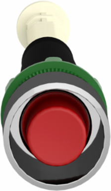 Manual Overload Reset Push Button, 22mm, Red, IP66, 30-130mm Actuation