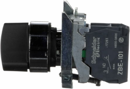 Harmony XB4 Black Metal Selector Switch 22mm, 2 Positions, IP69K