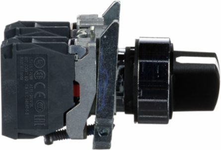 Harmony XB4 22mm Metal Selector Switch, 2 Positions, 1NO+1NC
