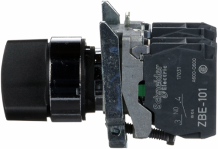 Harmony XB4 22mm Metal Selector Switch, 2 Positions, 1NO+1NC